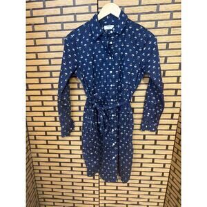 UNTUCKit Blue Floral‎ Button Down Shirt Dress Size 2